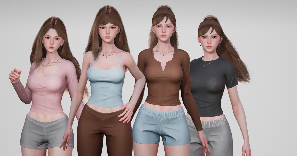 Cozy Home Girl Outfit - Pack | Characters | Unity Asset Store