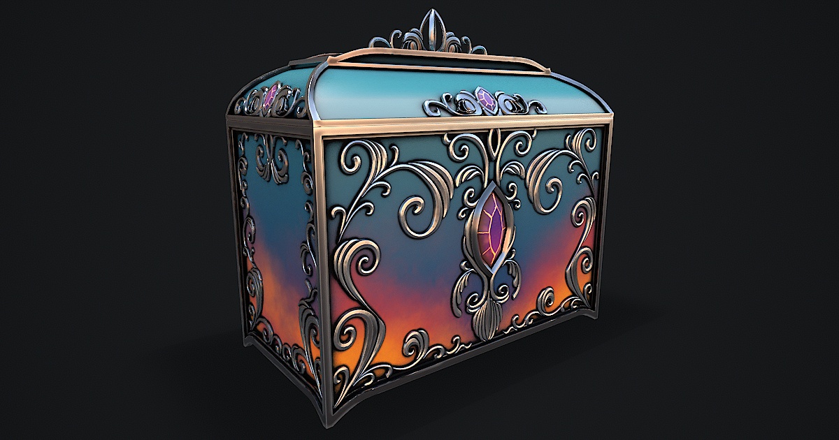 Fantasy Chest Stylized game ready 3d model | 3D Furniture | Unity Asset ...