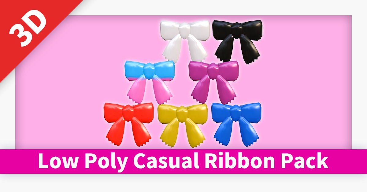 Unitypoint Rome Ga Ribbon Low Poly Casual Ribbon Pack | Props | Unity Asset Store
