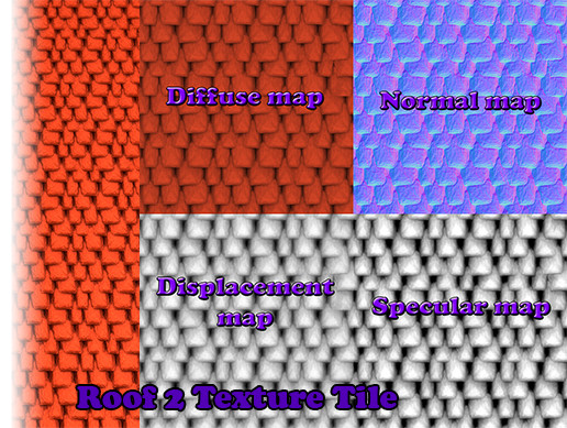 Roof 2 Texture Tile | 2D Roofing | Unity Asset Store