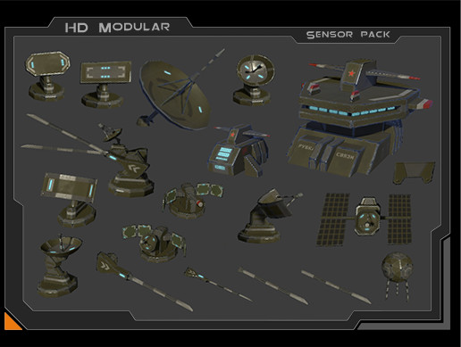 HD Modular Animated Sensor pack» v.2 | 3D 우주 | Unity Asset Store