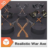 Realistic War Axe Bundle - 4K PBR Weapons