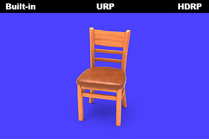 Wooden Dining Chair with Leather Cushion – Game Ready 3D Model