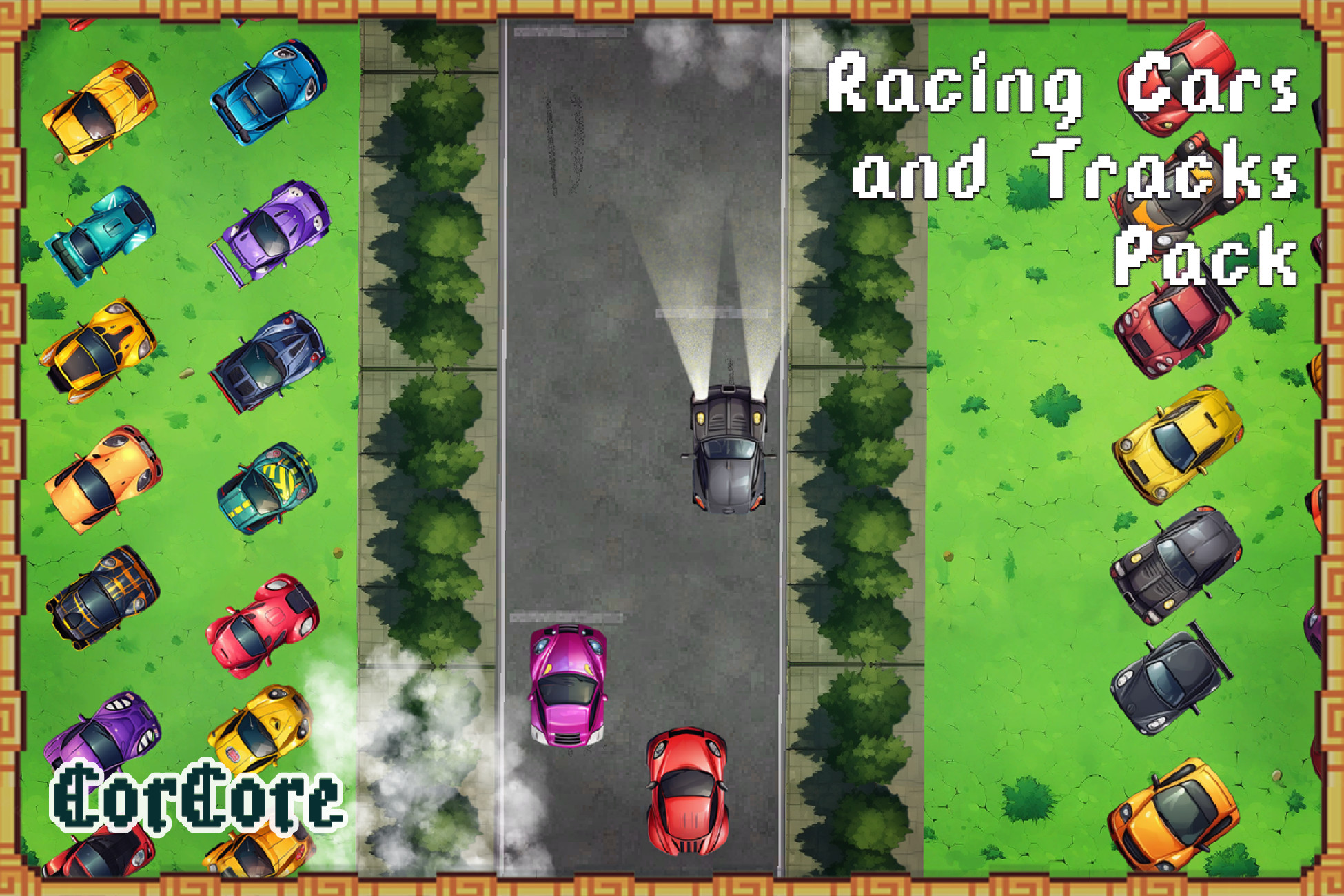 Racing Cars and Tracks Pack CorCore | 2D | Unity Asset Store