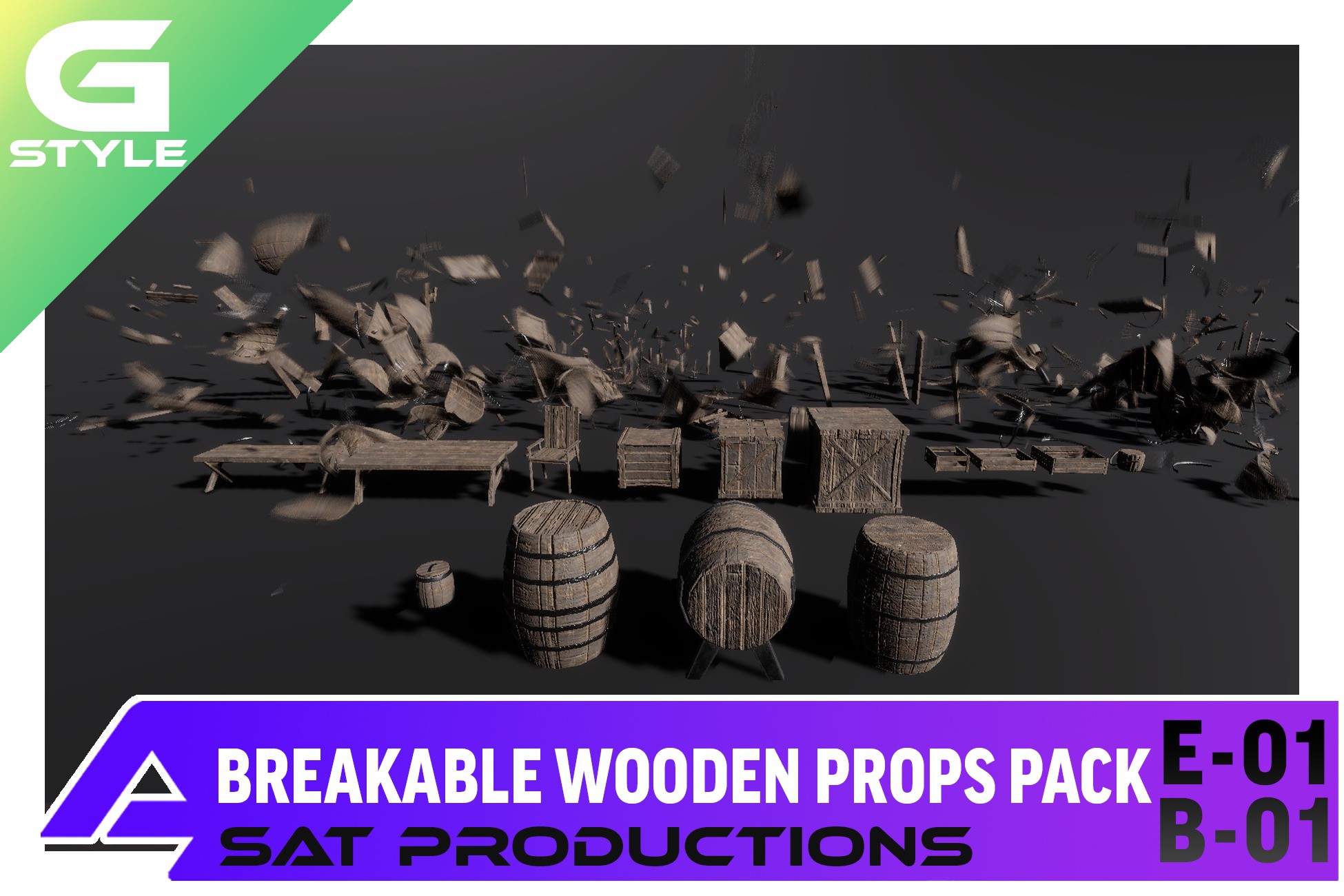 Tall Props Unity Breakable Wooden Props Pack | 3D Exterior | Unity Asset Store
