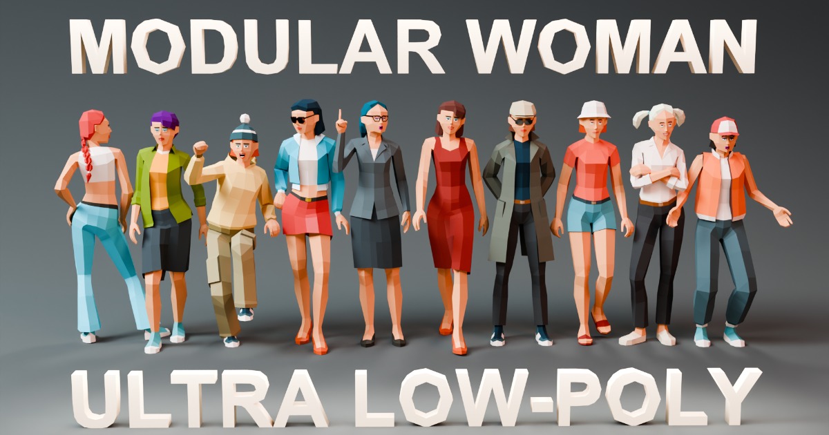 Modular Woman Ultra Low-Poly | Characters | Unity Asset Store
