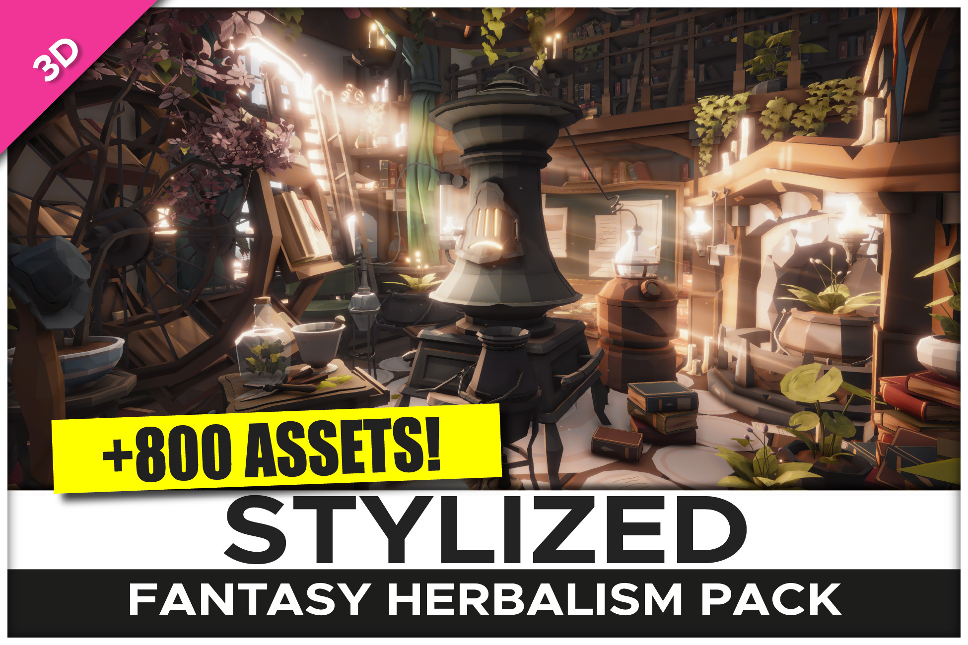 STYLIZED Fantasy Herbalism Pack - Low Poly 3D Art | 3D Interior | Unity ...