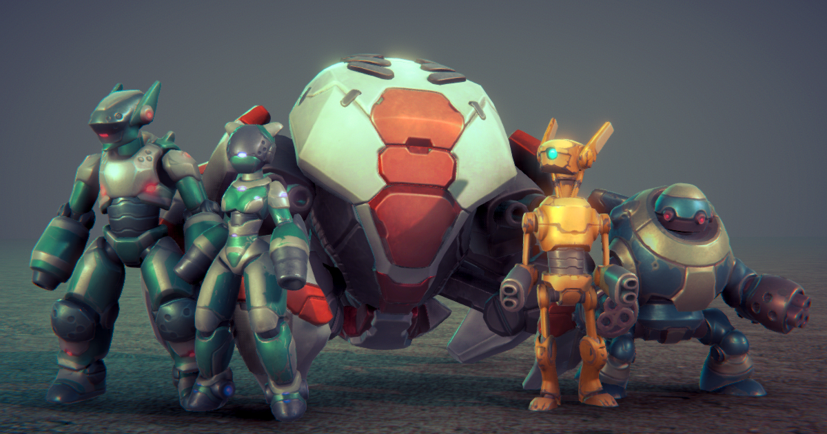 Robot Warriors Cartoon | 3D Characters | Unity Asset Store