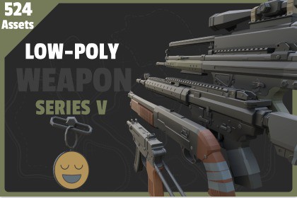 Low Poly Weapon Series V 3