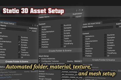 Static 3D Asset Setup