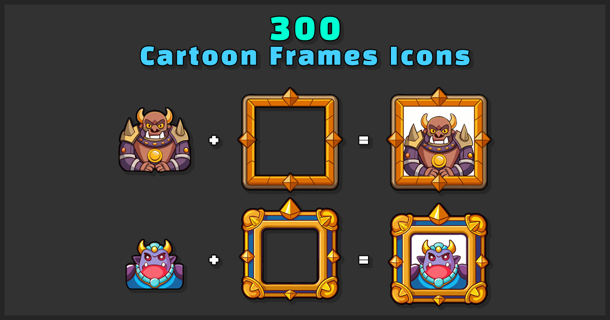 Unity Frame Png CartoonFramesIcons | 2D Icons | Unity Asset Store
