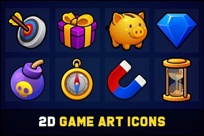 2D Game Art Icons - Vol 1