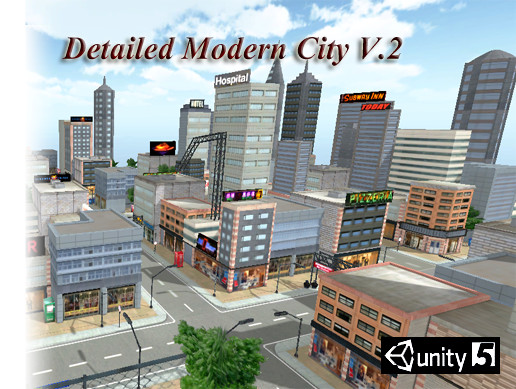 Detailed Modern City V.2 | 3D Urban | Unity Asset Store