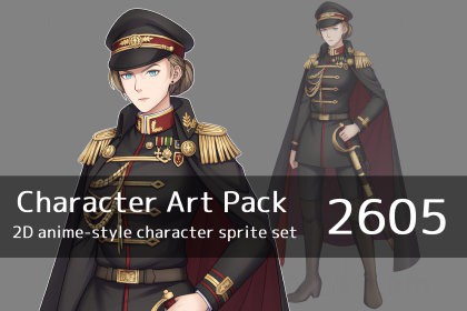 Anime Character Art Pack: 2605 - Image: Female, soldier, military police
