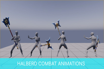 Halberd Combat Animations