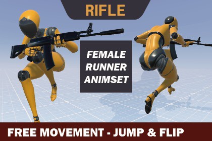 Female Rifle Animset - Jumps