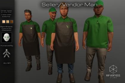 Man shop staff seller