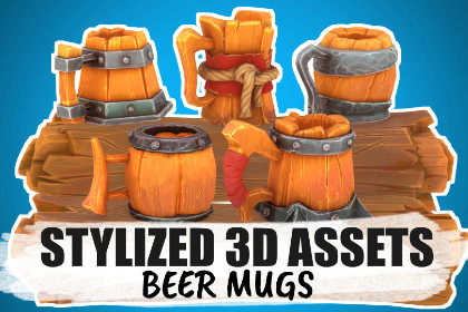 Stylized Beer Mugs