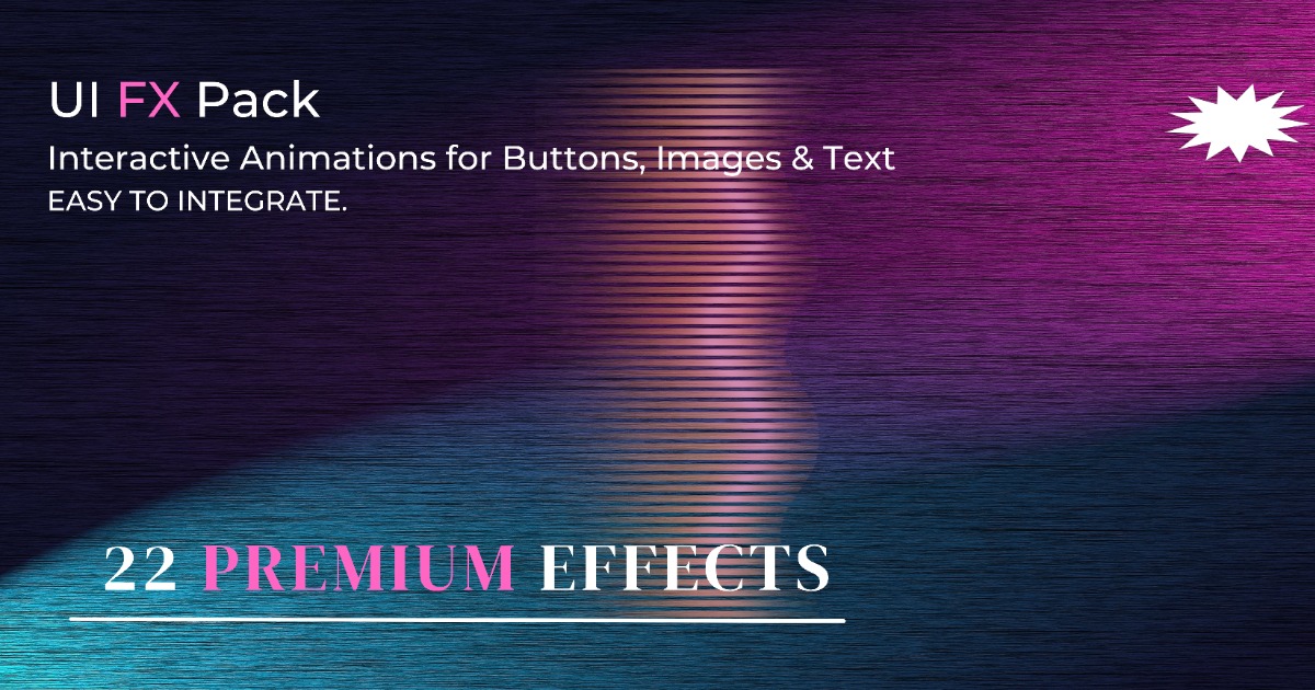 Preview of the UI FX Pack for Unity