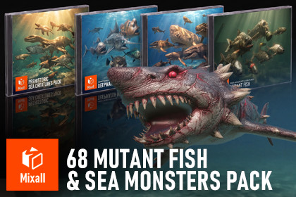 68 Mutant Fish & Sea Monsters Pack