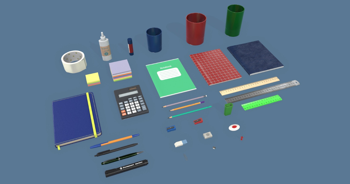 Stationery Collection | 3D Interior | Unity Asset Store