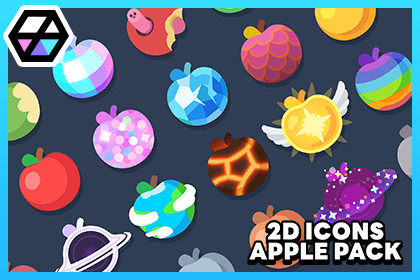 2D Icons - Apple Pack