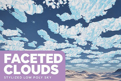 Faceted Clouds – Stylized Low Poly Sky