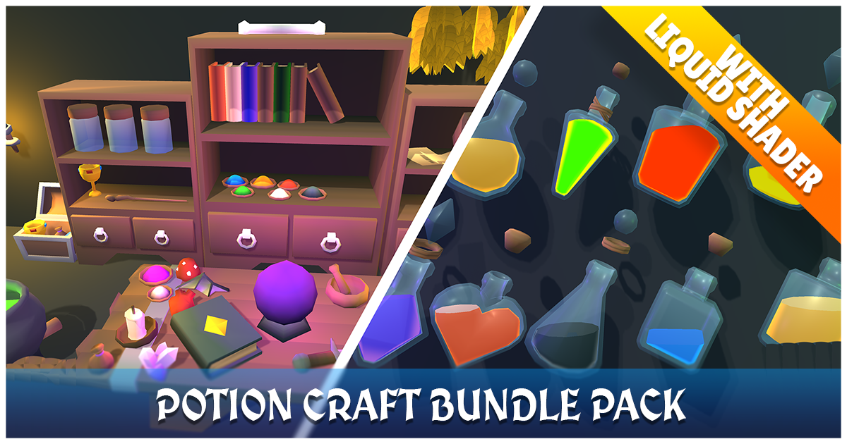 ToonTastic - Potion Craft Bundle Pack (with Liquid Shader) | 3D Fantasy ...