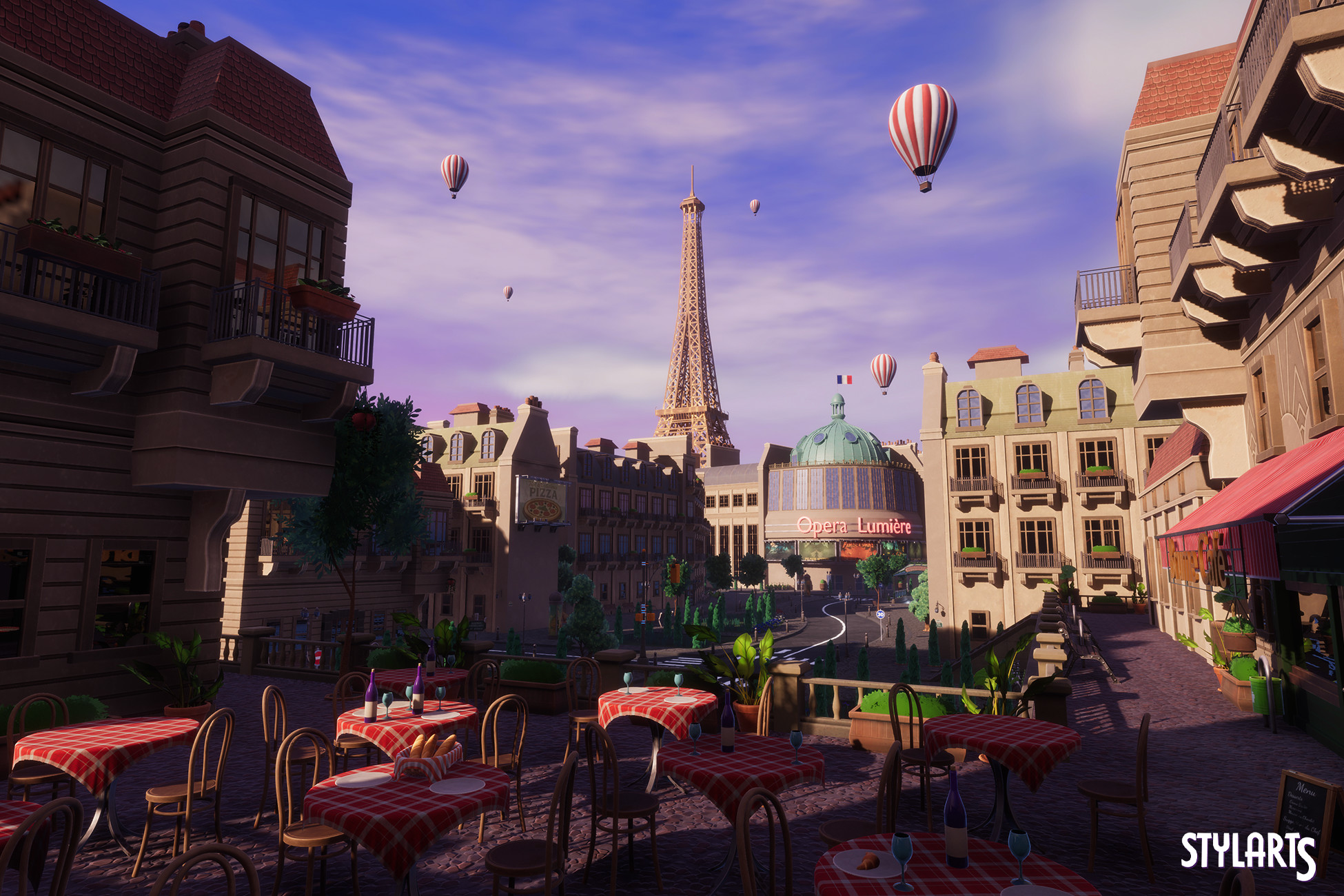 Stylized Paris City, image 1