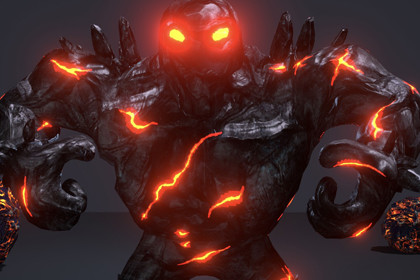 Lava Rock Man