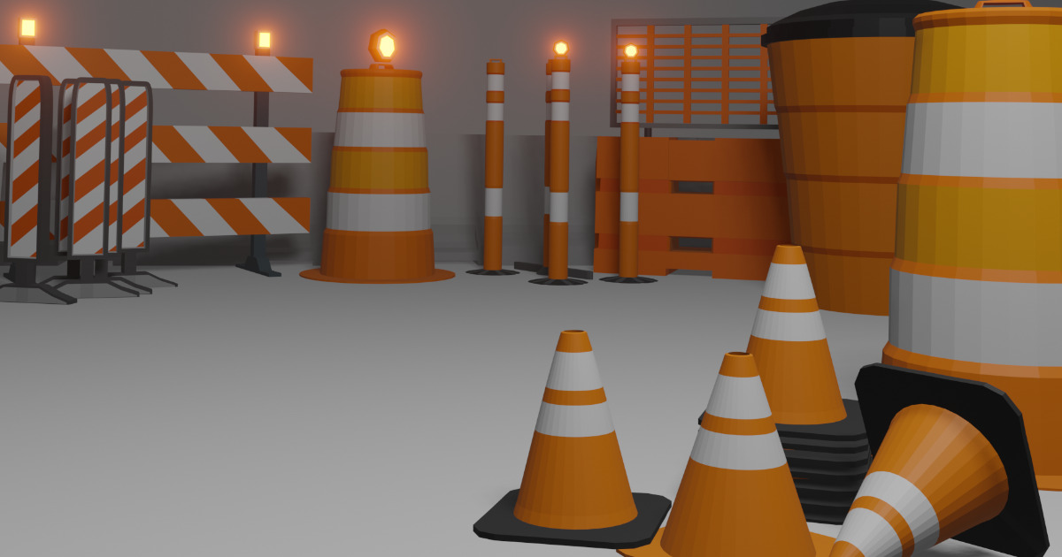 Low-Poly Construction Props | 3D Industrial | Unity Asset Store