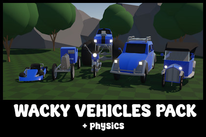 Wacky vehicles pack