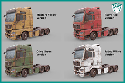 Heavy Truck Chassis 04 Dirty 4 URP HDRP Textures