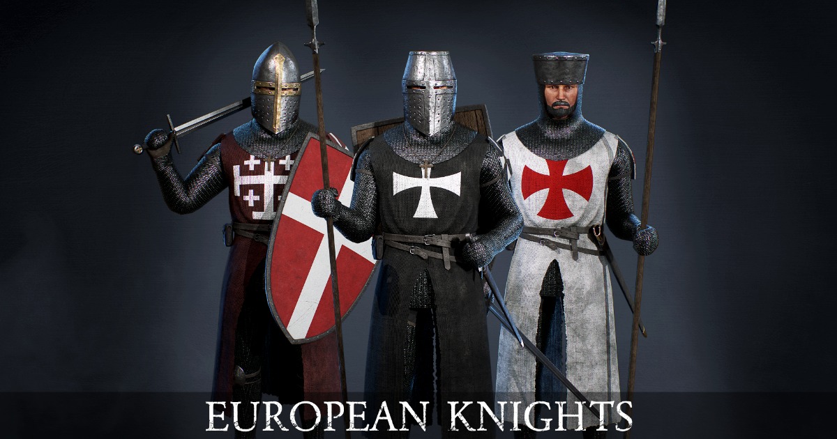 Templar Knight Ac Unity Prolouges European Knight 05 Modular Templar | Characters | Unity Asset Store