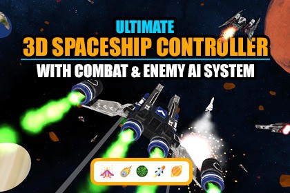 3D Spaceship Controller with Modular Weapon System for Mobile & PC