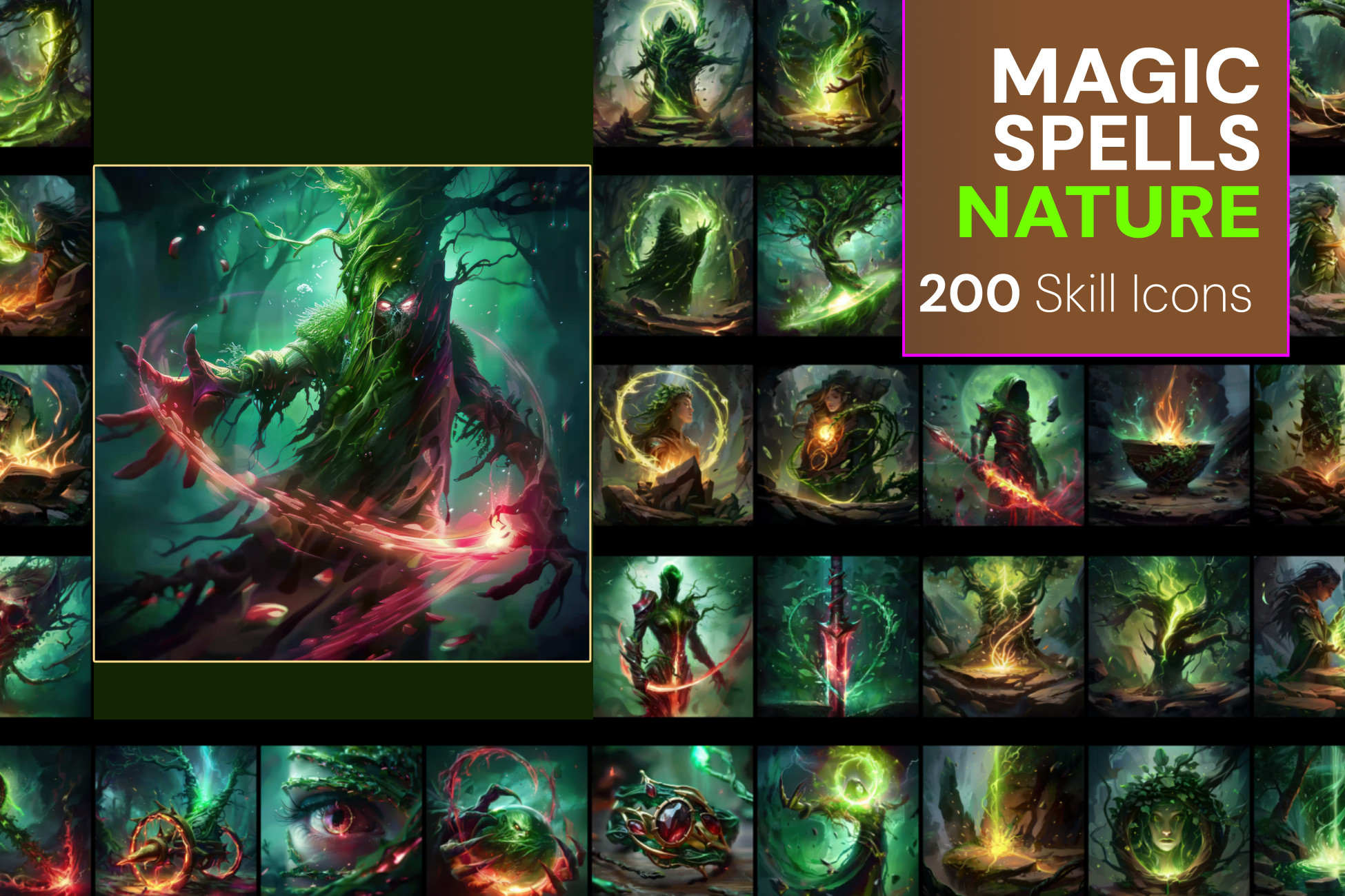 Unity Skill Tree 2d Magic Skills Nature | 2D 아이콘 | Unity Asset Store