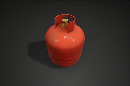 Lowpoly Gas Cylinder