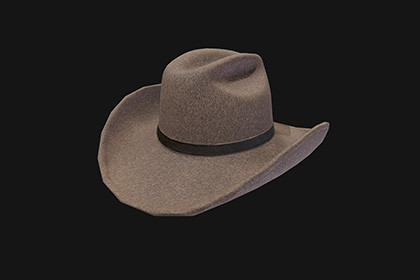 Cowboy Hat 3D Model Game-Ready