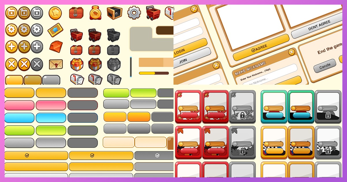 Cute Casual GUI | 2D GUI | Unity Asset Store