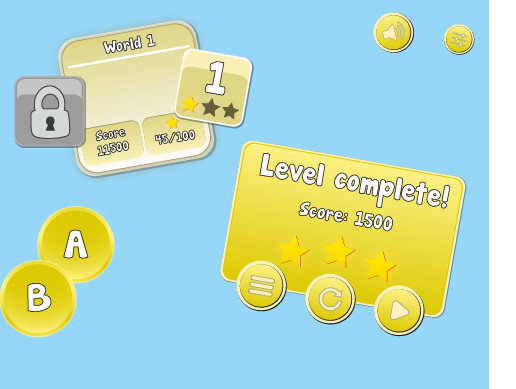 Mobile GUI - Buttons, Dialogs and uGUI Example | 2D Icons | Unity Asset ...