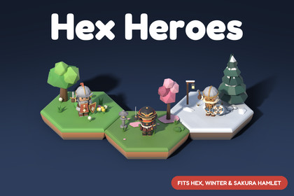 Hex Heroes — Rigged & Animated Low-Poly Heroes