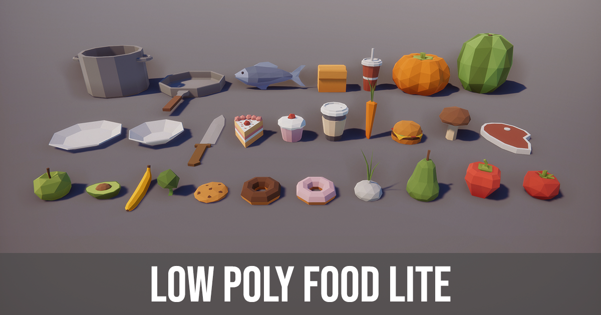 Low Poly Food Lite | 3D 食物 | Unity Asset Store