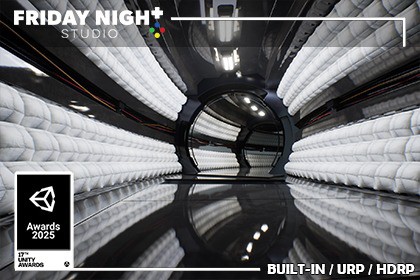 Futuristic Spaceship Curved Corridors – Modular Sci-Fi Environment