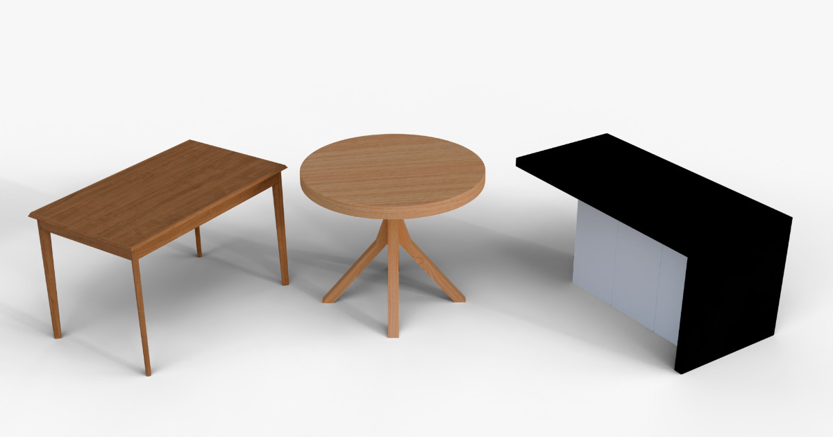 3 Table Set | Office & Home Tables | 3D Furniture | Unity Asset Store