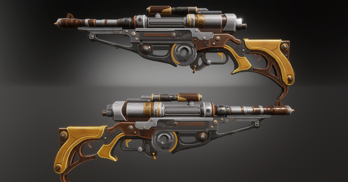 Steampunk: Assault Rifle | 3D Guns | Unity Asset Store