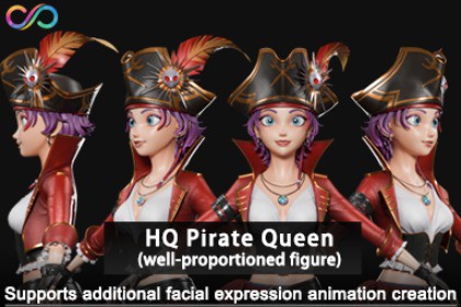 HQ Pirate Queen (well-proportioned figure)