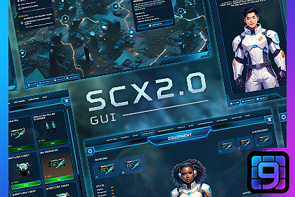 SCX2.0 GUI - Sci-fi complete Game UI Pack + editable sources