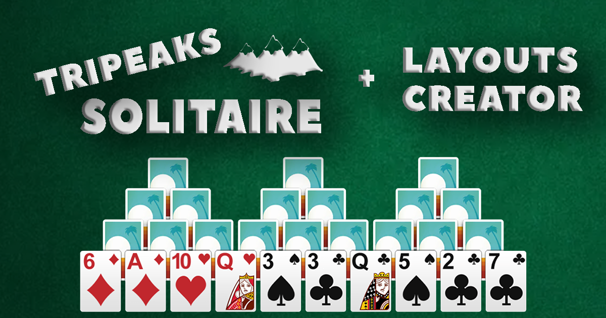 Tripeaks Solitaire Template + Layouts Creator (Portrait + Landscape ...