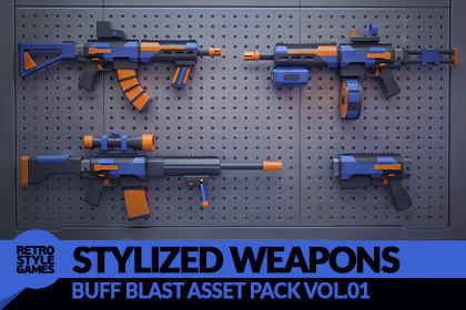 Stylized Weapons Pack – Cartoon Modular Guns