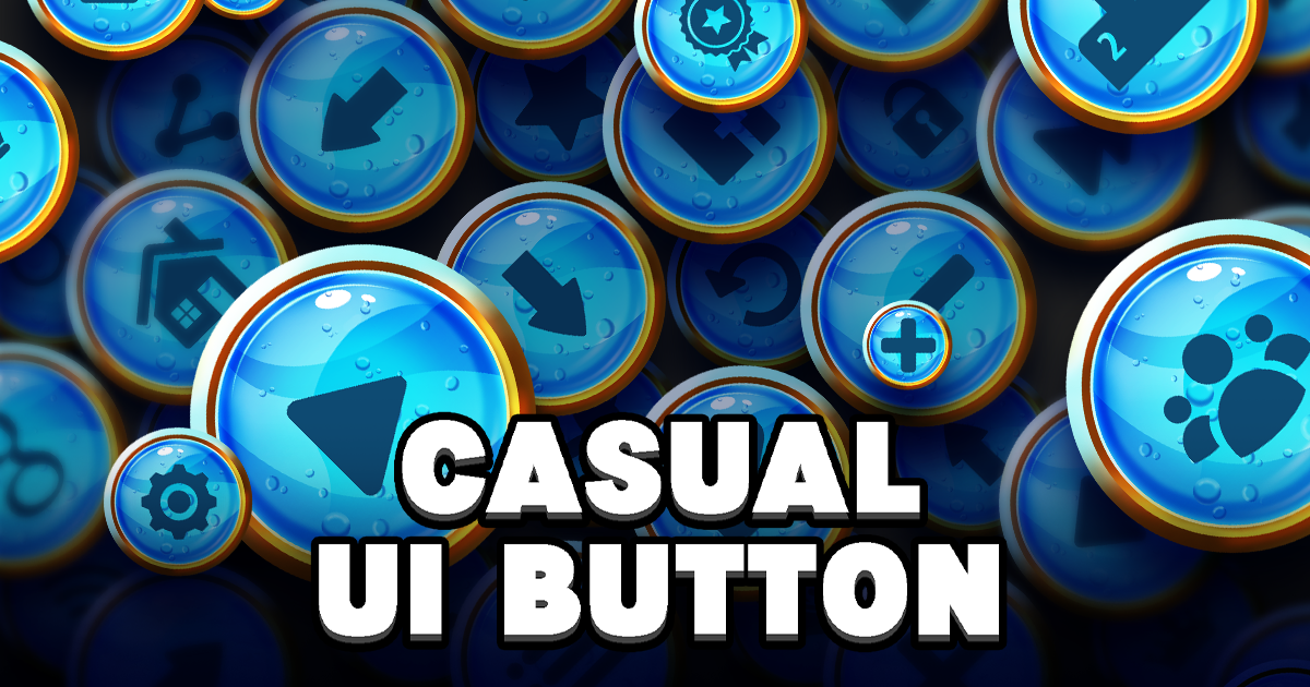 Casual UI Buttons #1 | 2D GUI | Unity Asset Store